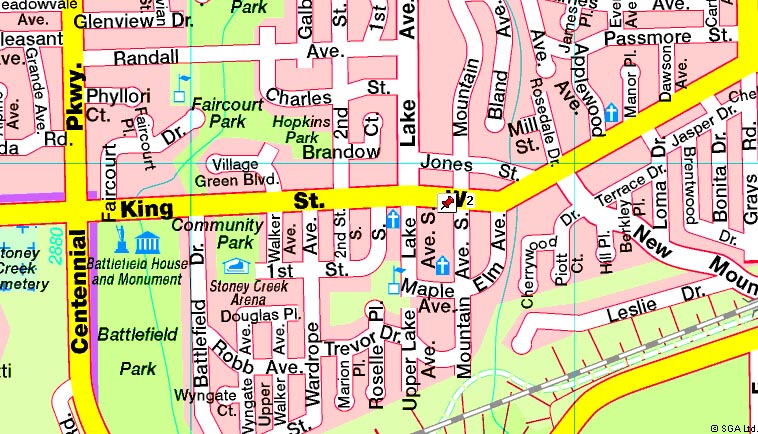 Location of Royal Canadian Legion